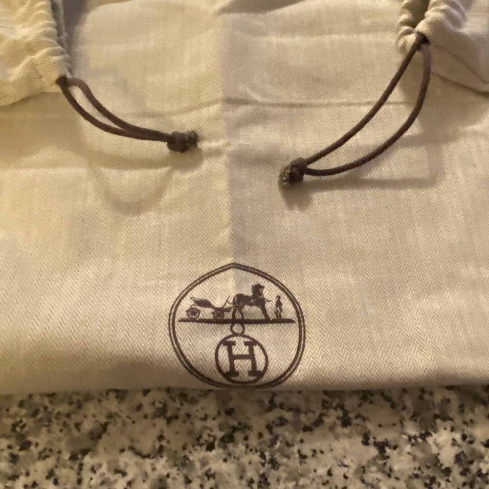 Hermès Herringbone Drawstring Dust Bag
